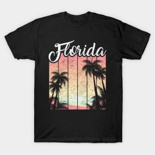 Retro Florida Is Calling Silhouette Vacation T-Shirt